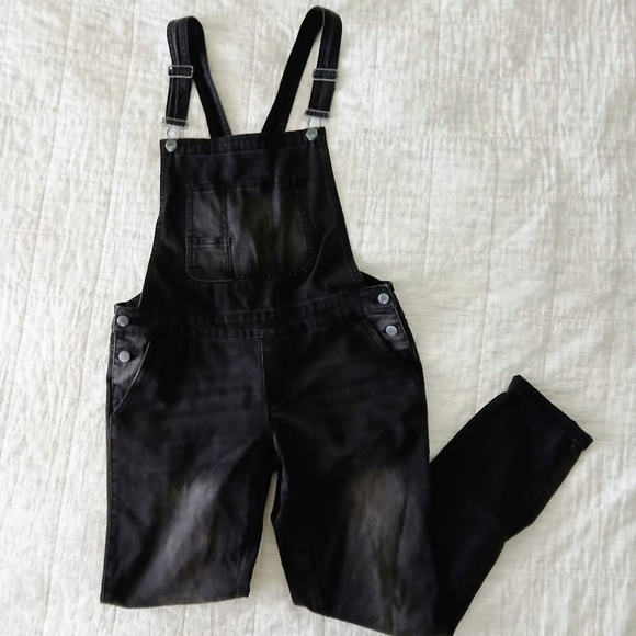 Mossimo Black Denim Overalls - Picture 1 of 8